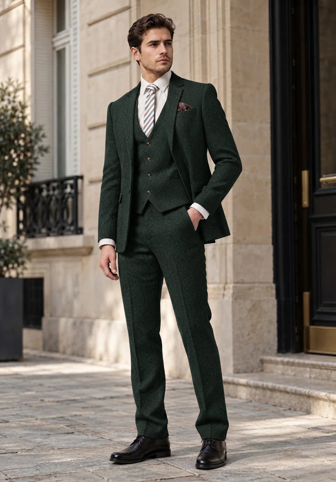 Men's dark green Suit