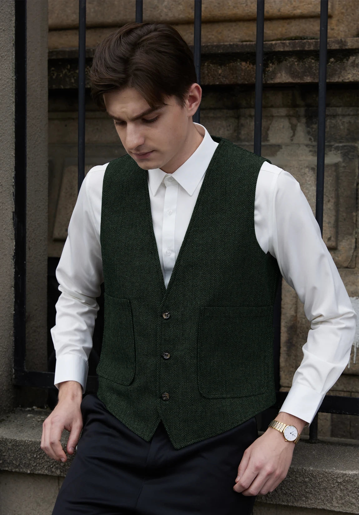 Men's green vest