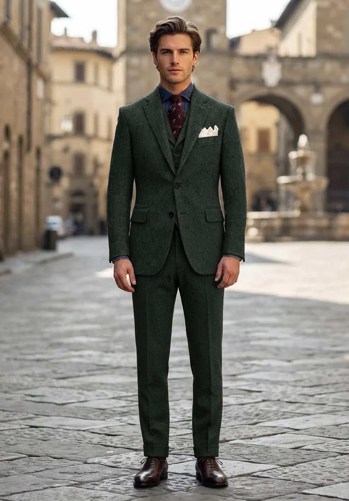 Men's dark green Suit