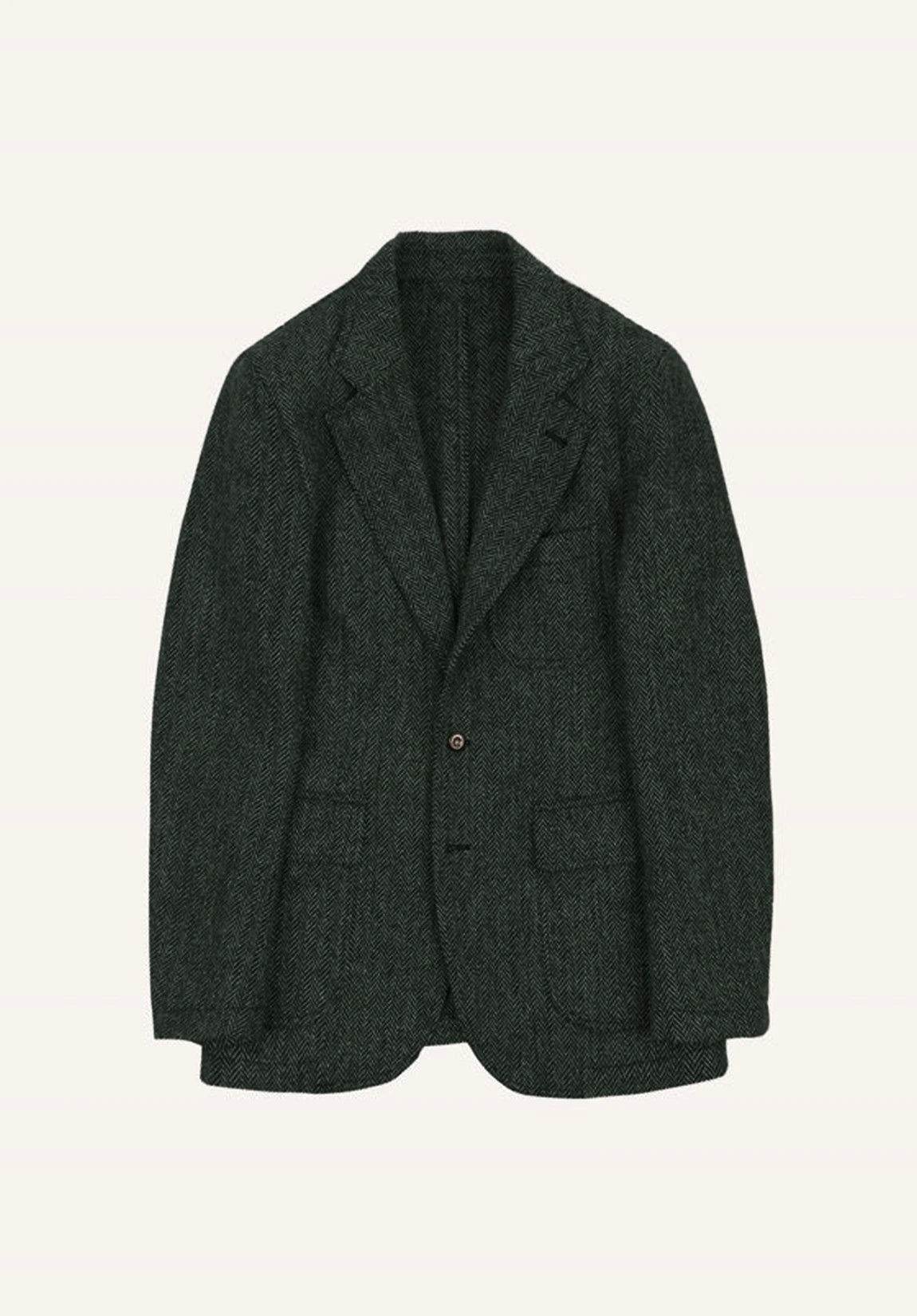 Men's dark green herringbone jacket