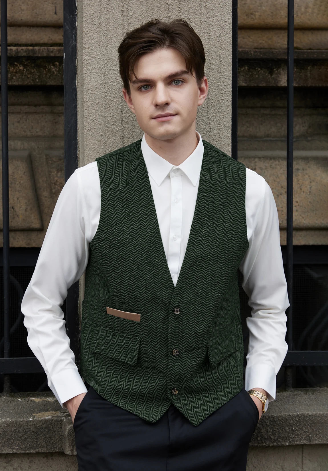 Men's green vest