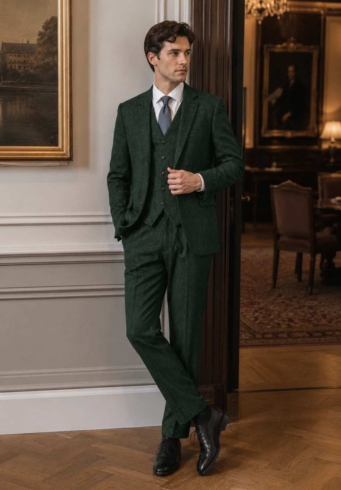 Men's dark green Suit
