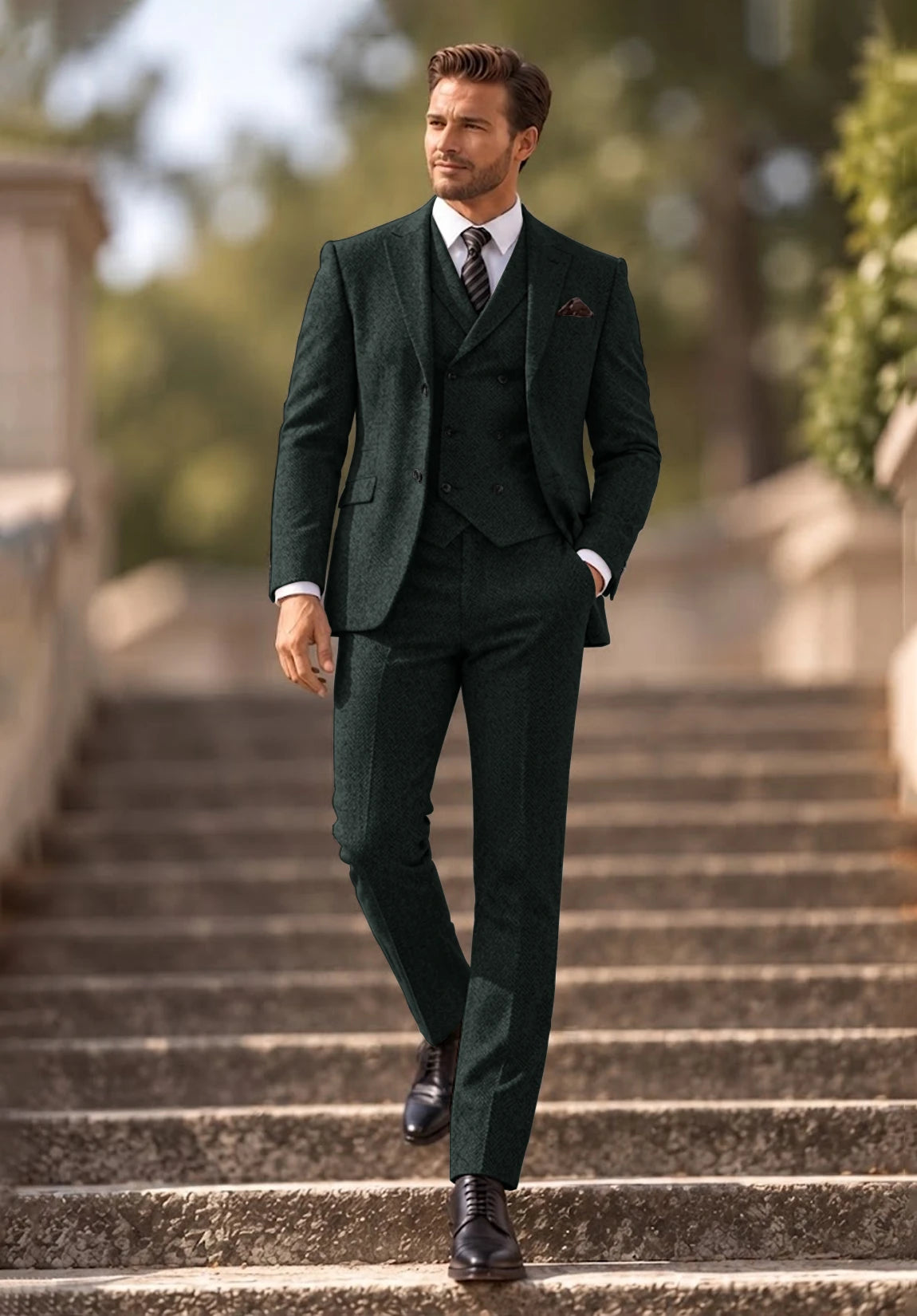Men's dark green Suit