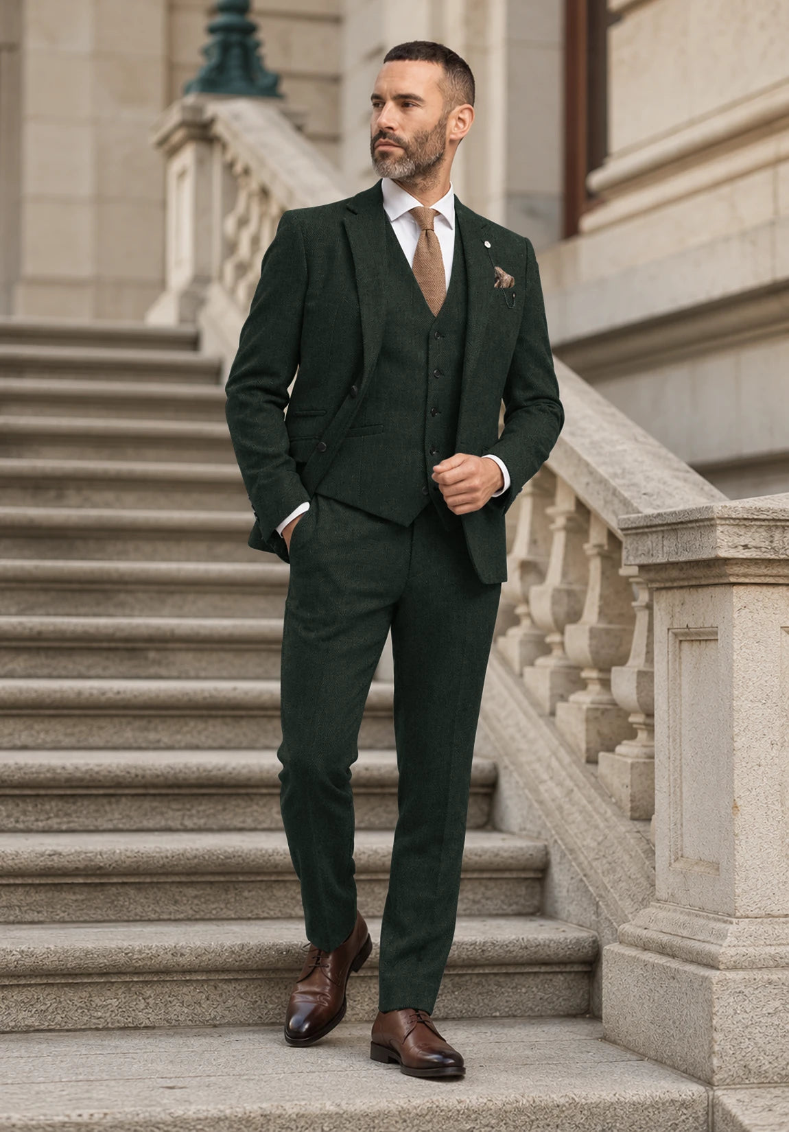 Men's dark green Suit