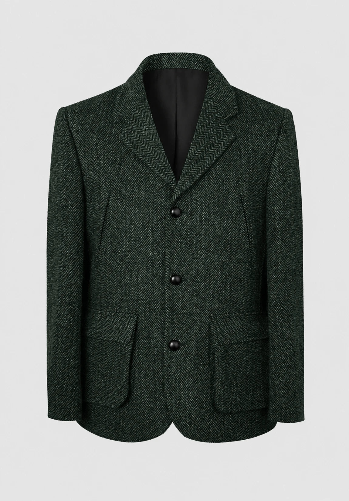 Men's dark green herringbone jacket