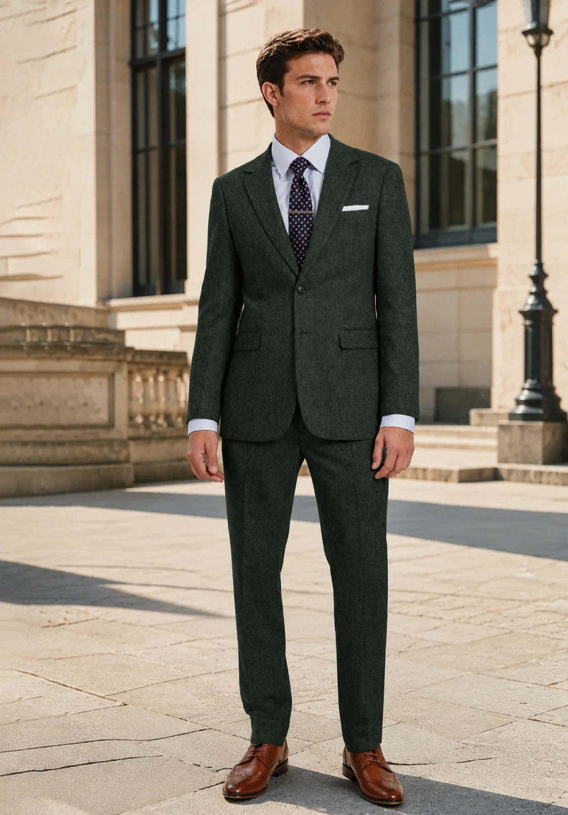 Men dark green Suit