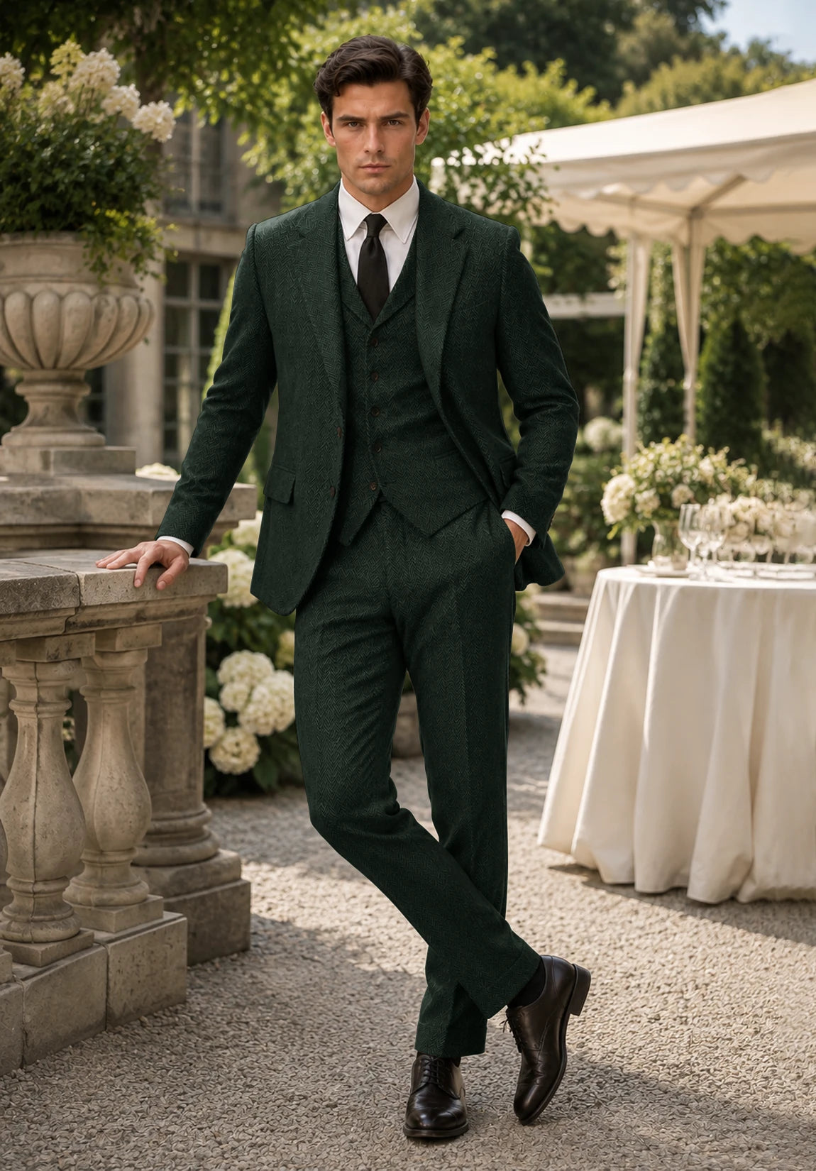 Men's dark green Suit