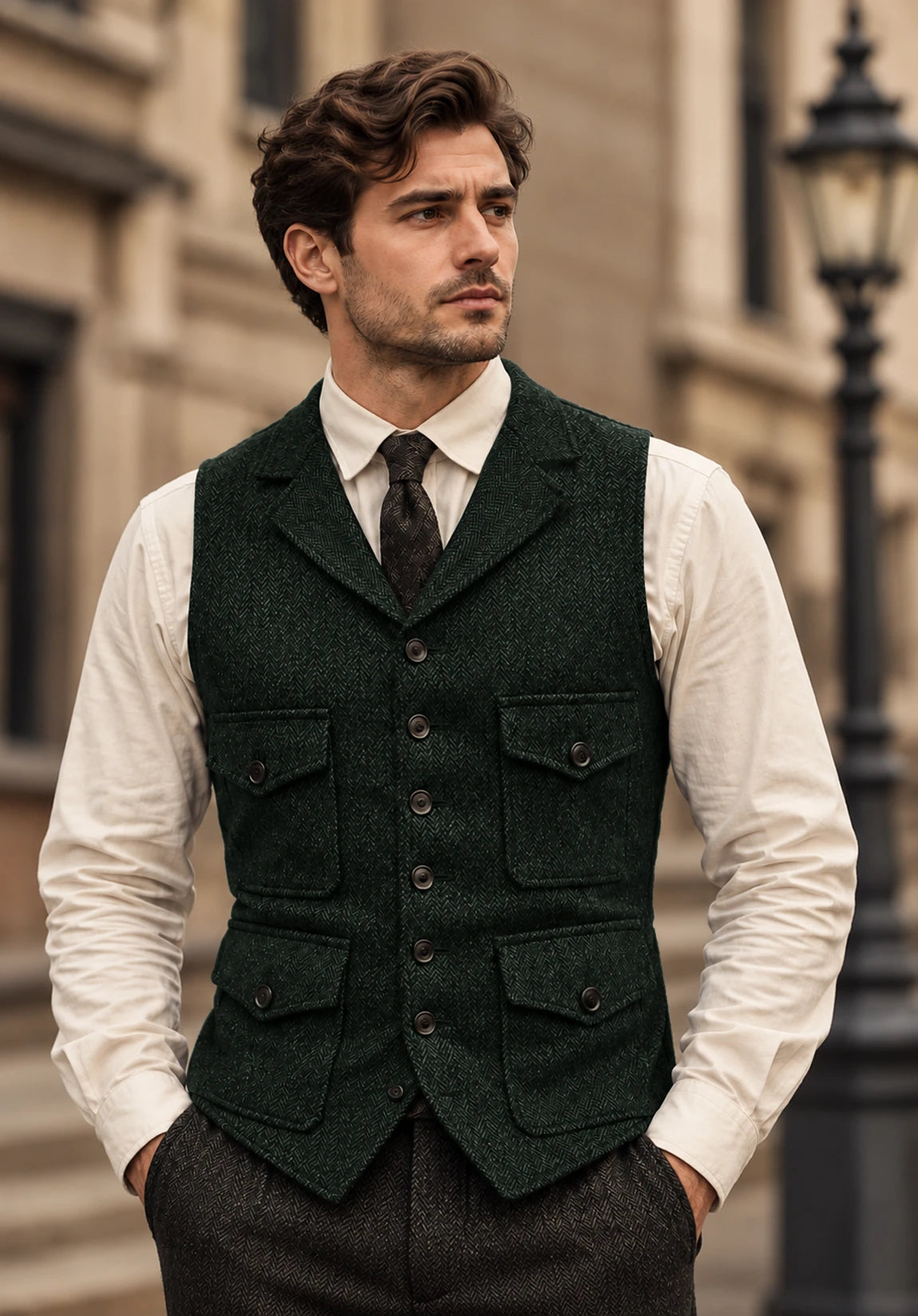 Men's green vest