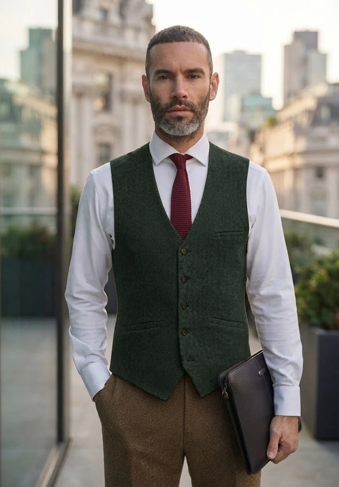 Men's green vest