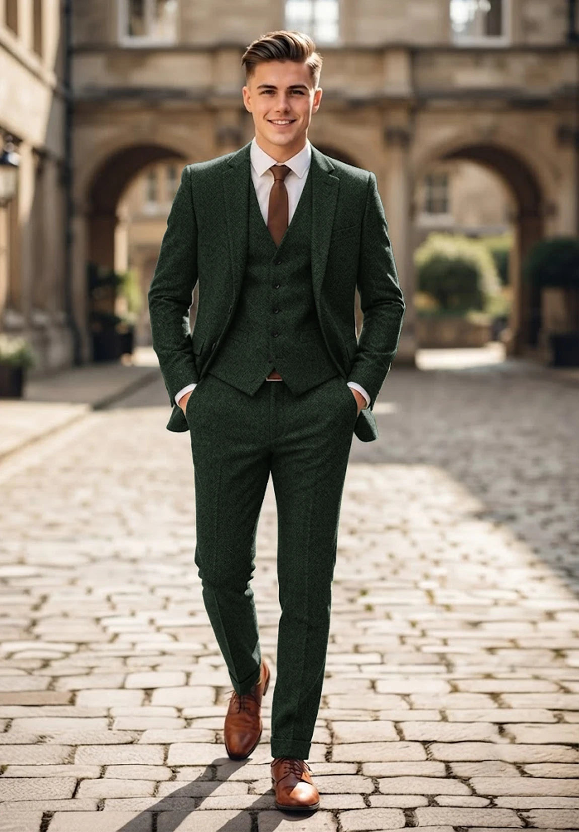 Men's dark green Suit