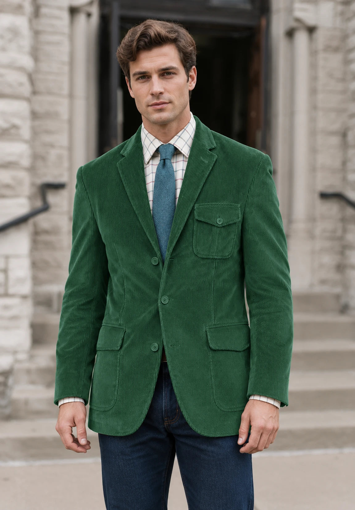 Men's Green corduroy jacket