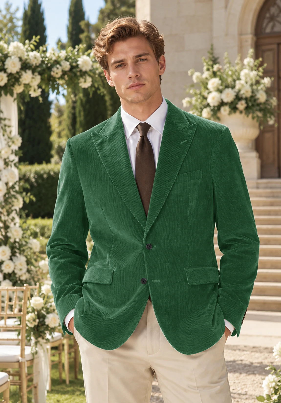 Men's green corduroy jacket