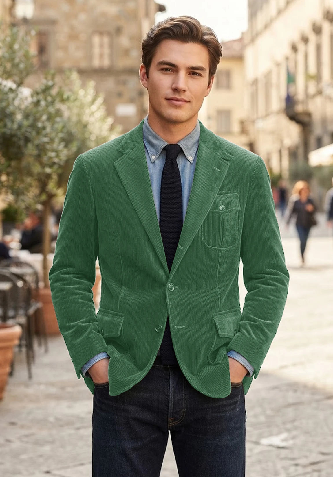 Men's green corduroy jacket