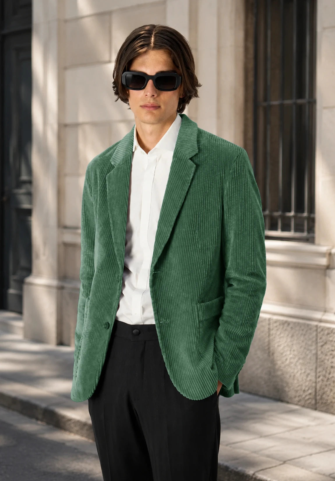Men's green corduroy jacket
