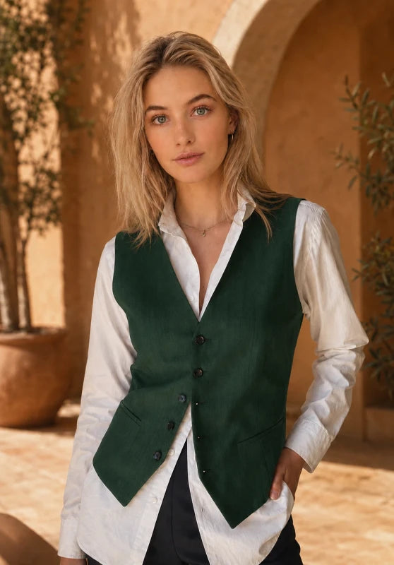 Women's green vest 