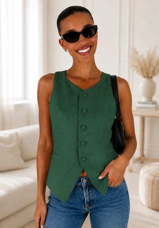 Women's green vest 