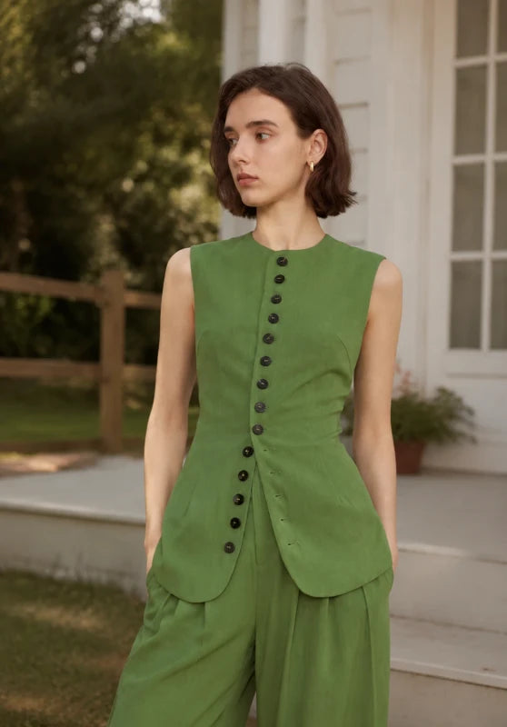 Women's green vest