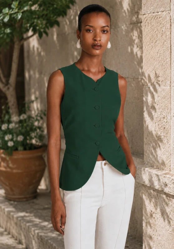 Women's green vest 