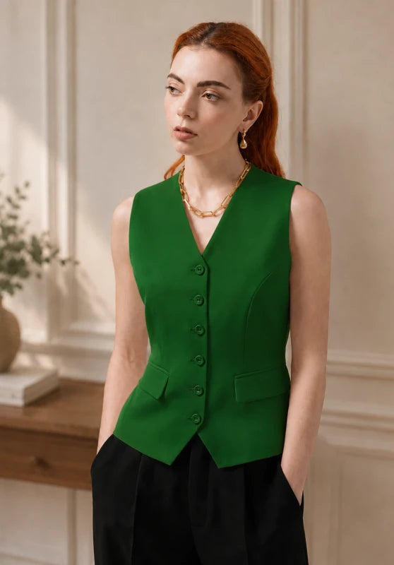 Women's green vest