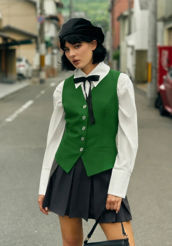 Women's green vest