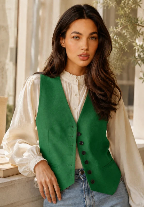 Women's green vest