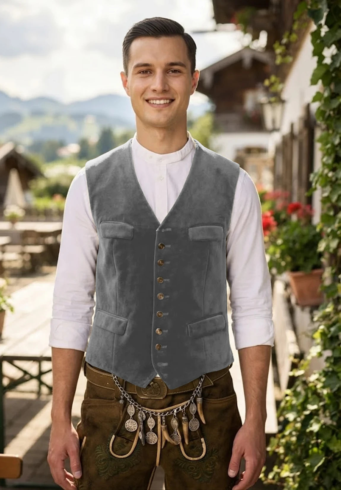 Men's grey vest