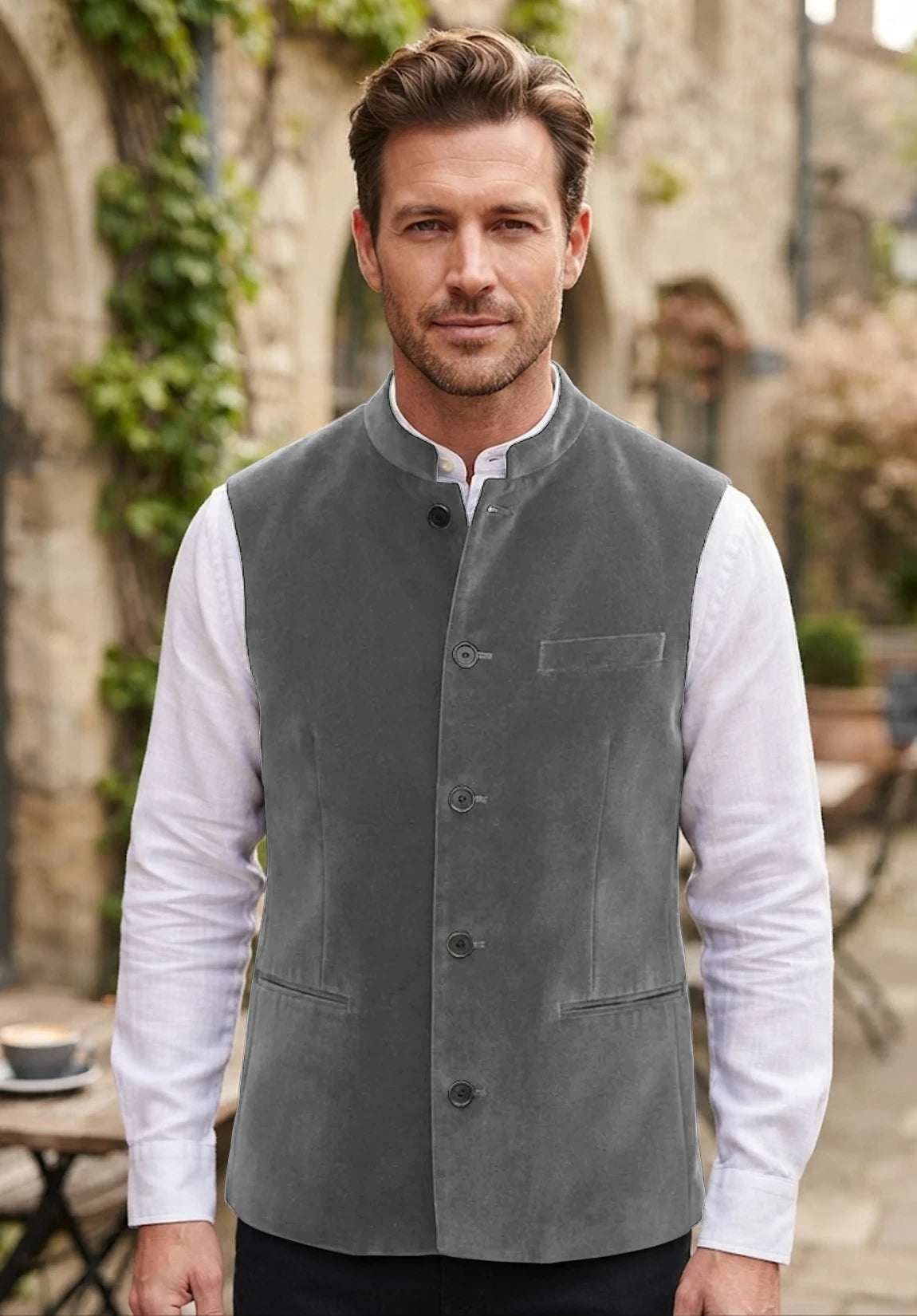 Men's grey vest