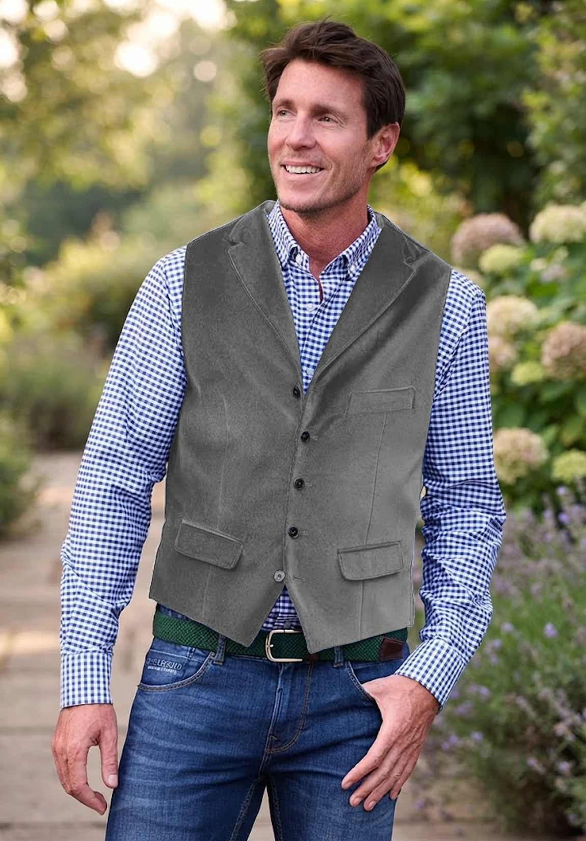 Men's grey vest