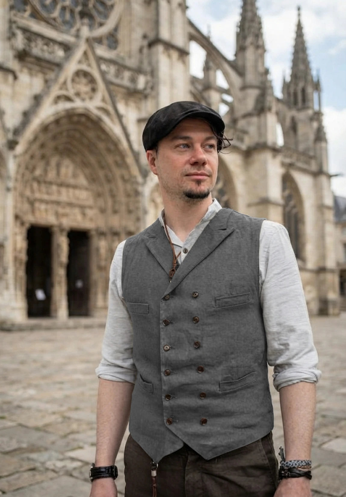 Men's grey vest