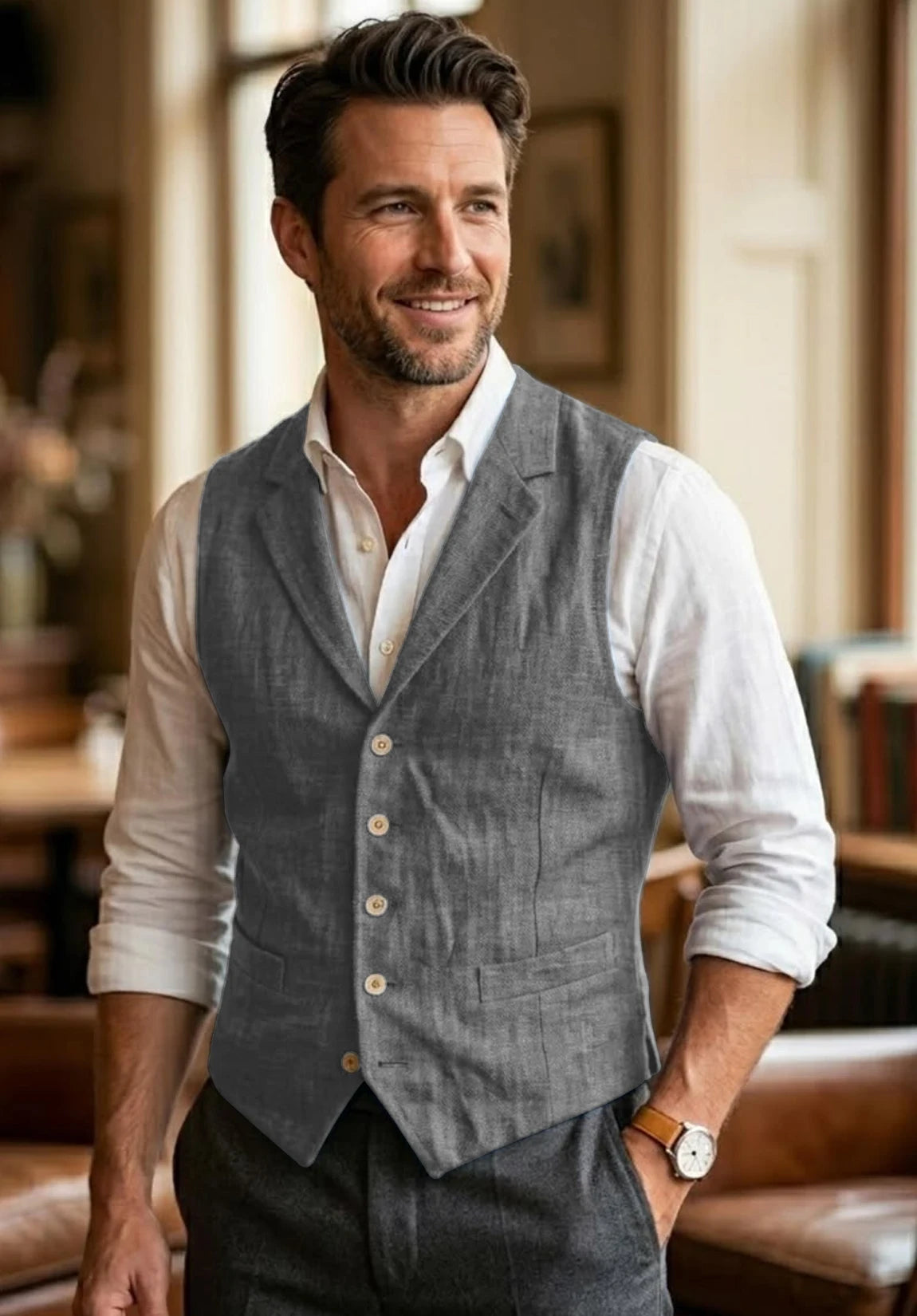 Men's grey vest