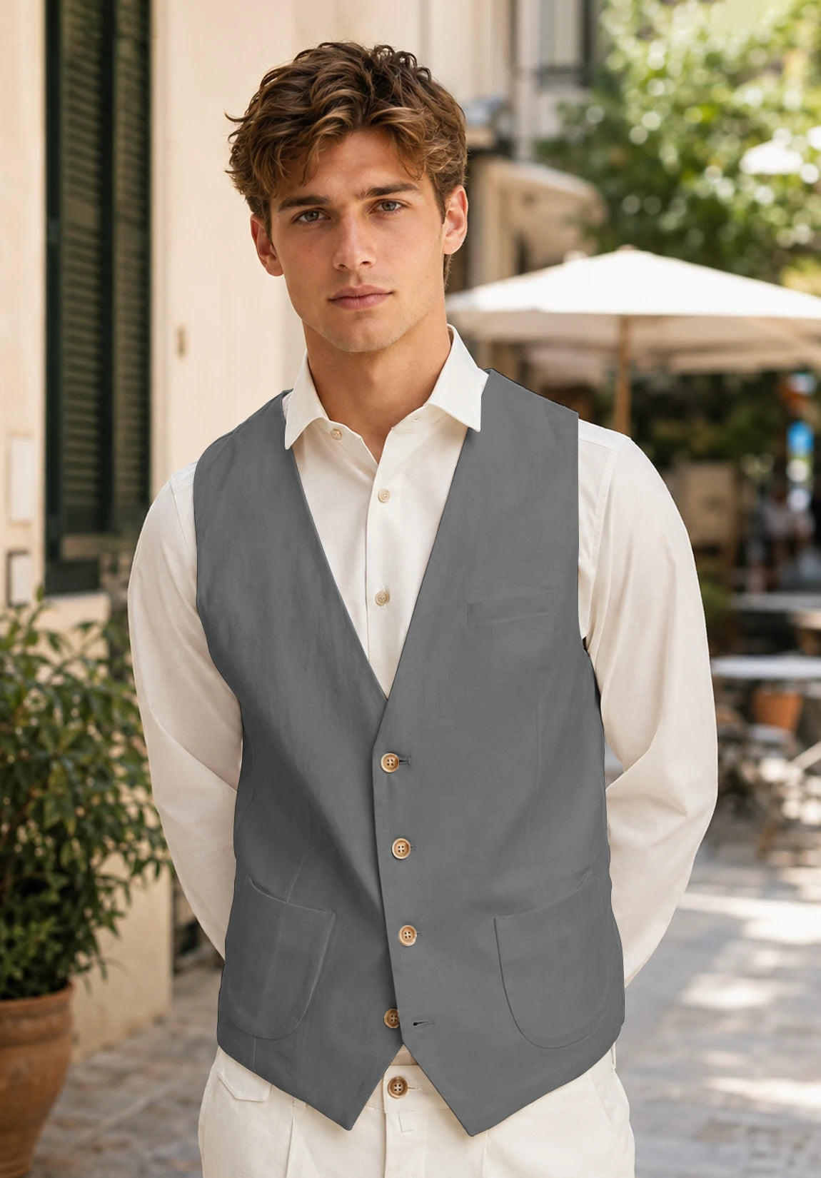 Men's grey vest