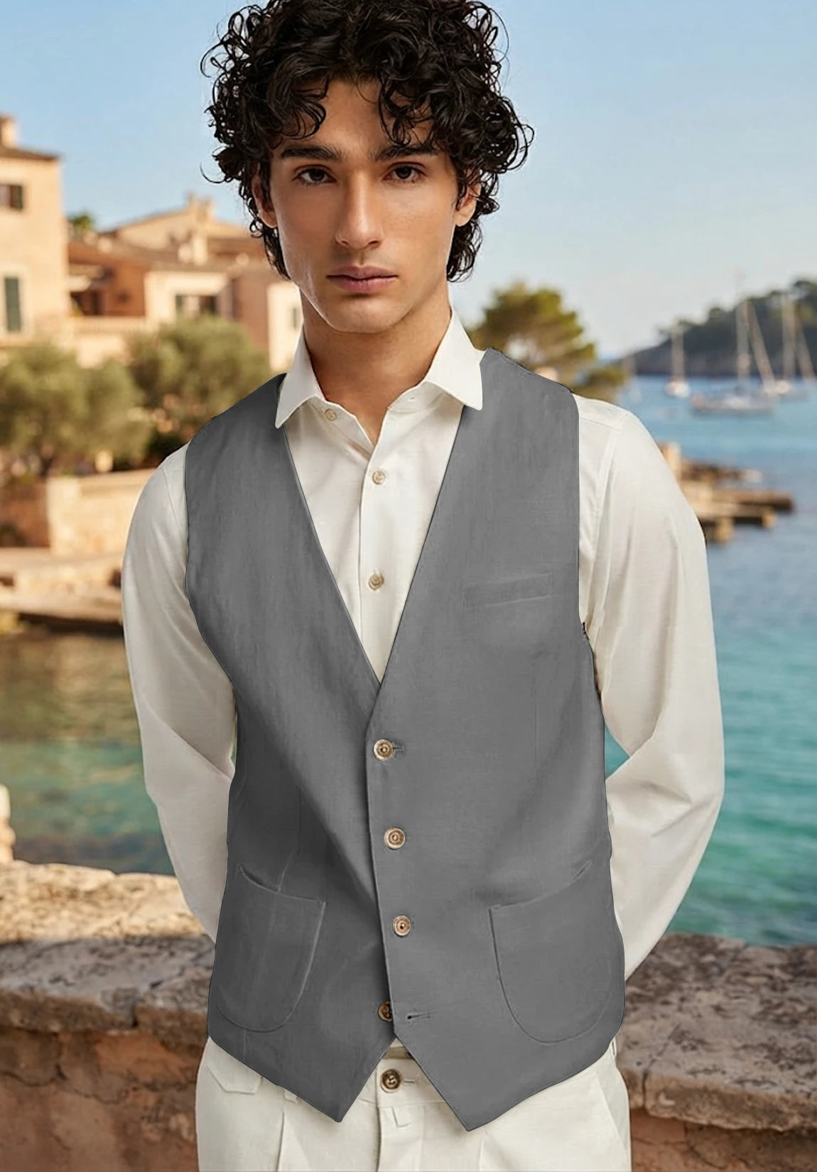 Men's grey vest