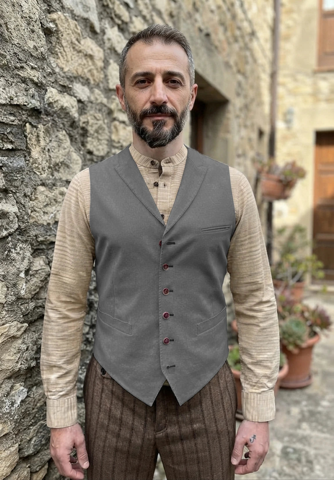 Men's grey vest