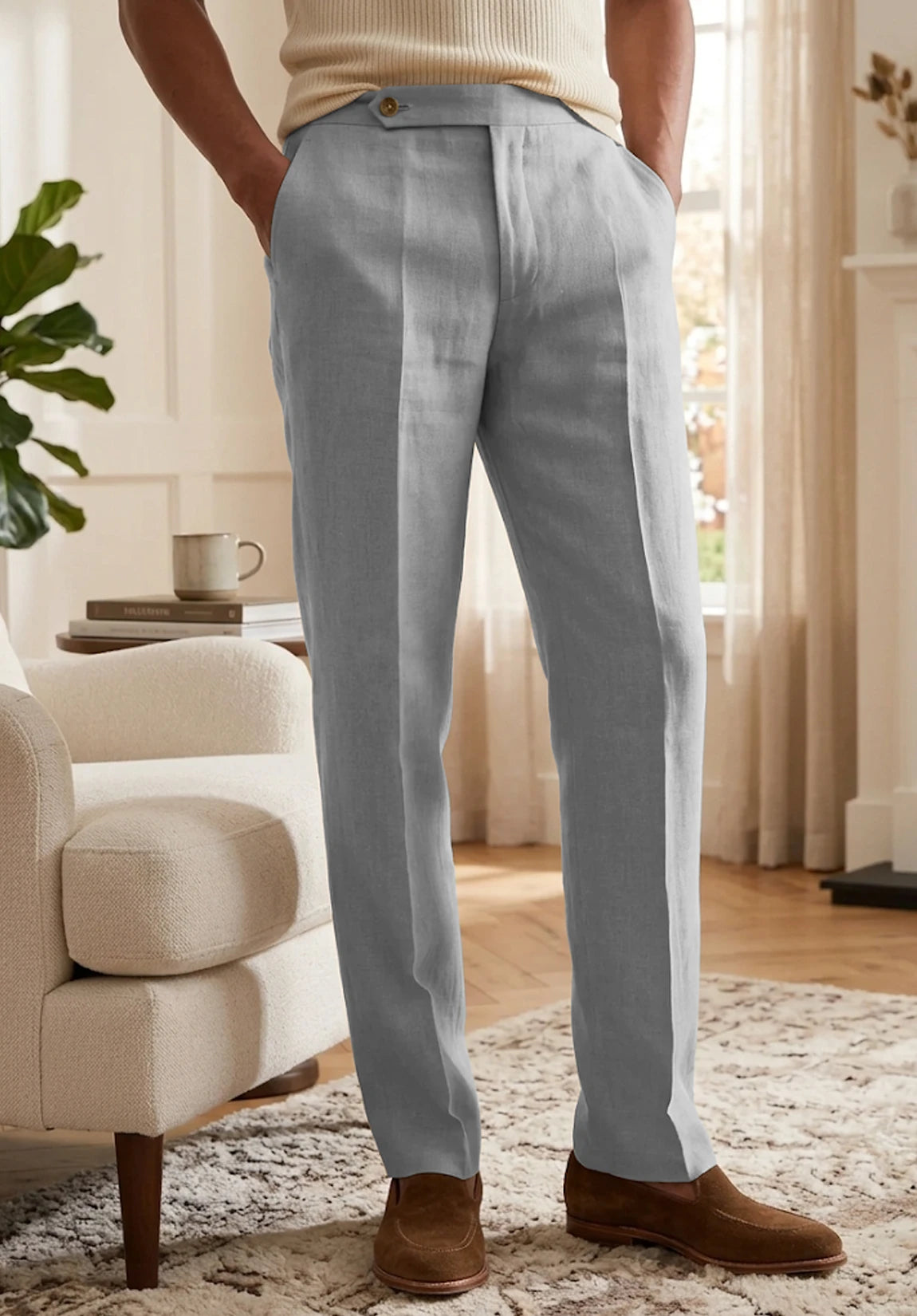 Men's light gray pants