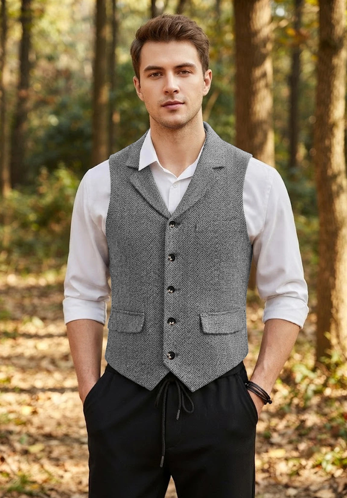 Men's grey vest
