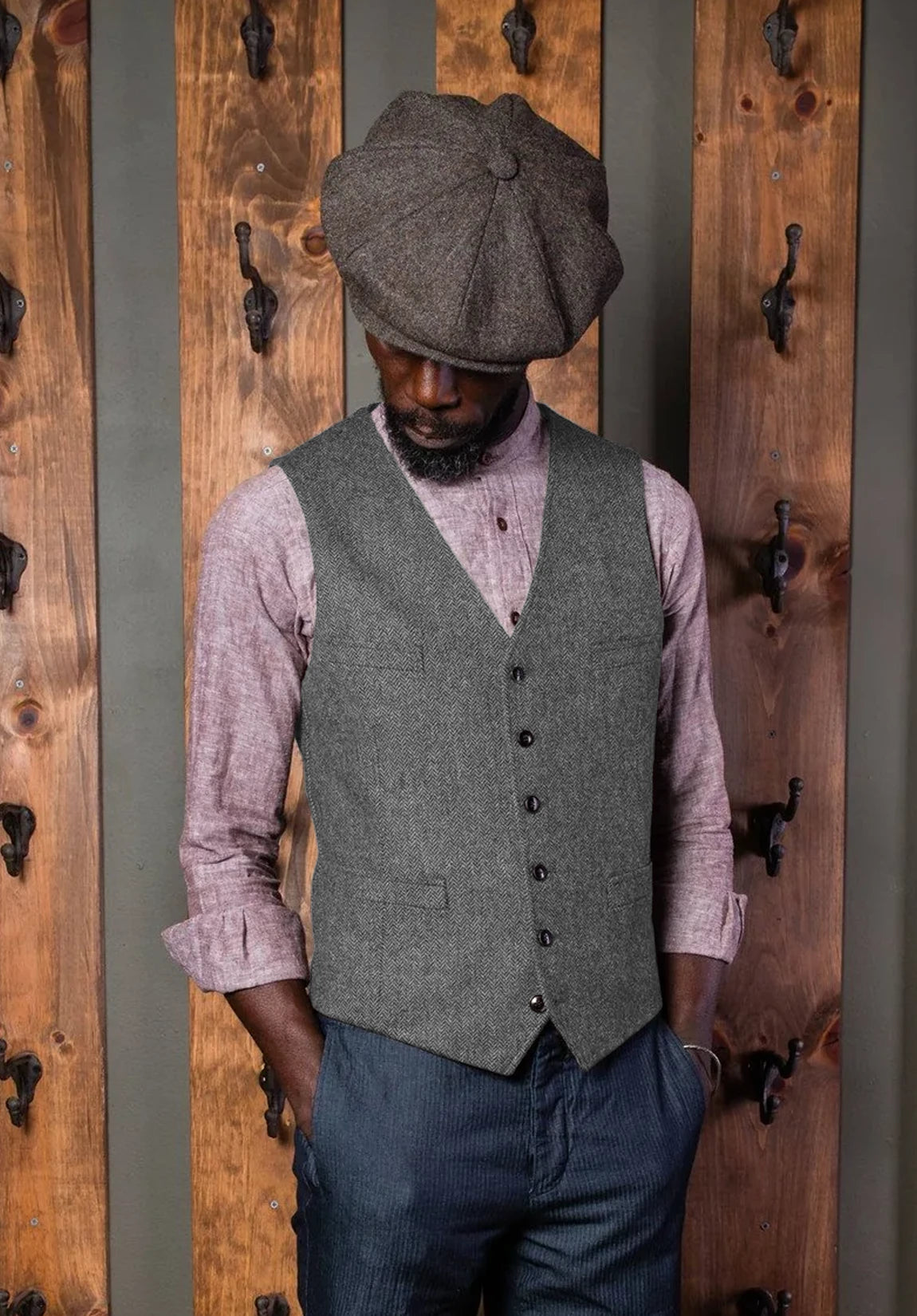 Men's grey vest