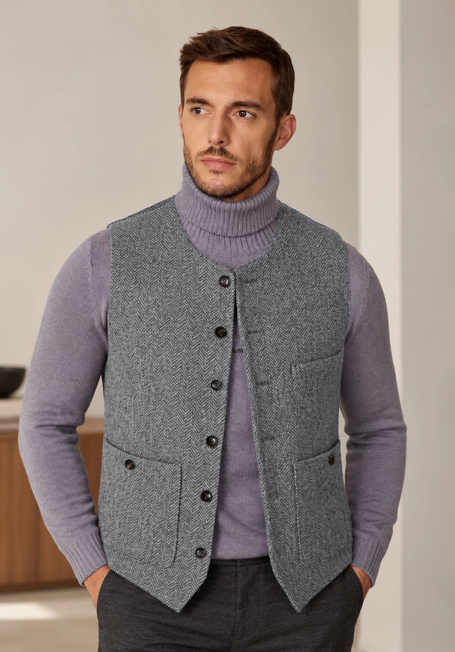 Men's grey vest