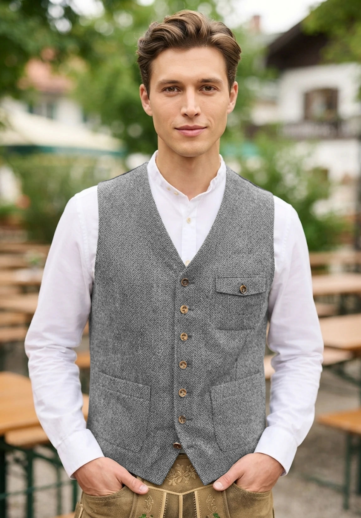 Men's grey vest