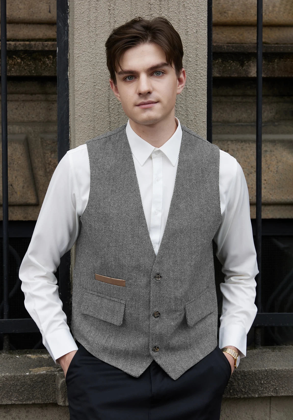 Men's grey vest