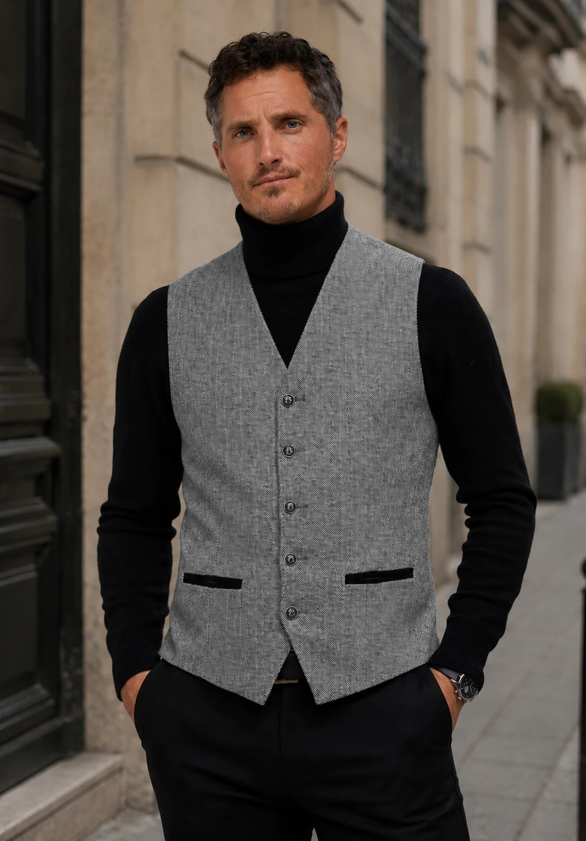 Men's grey vest