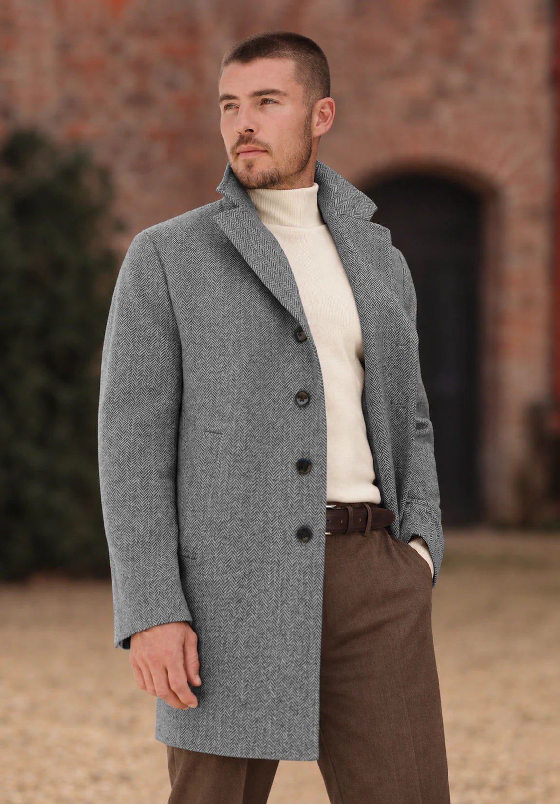 Men's grey herringbone jacket