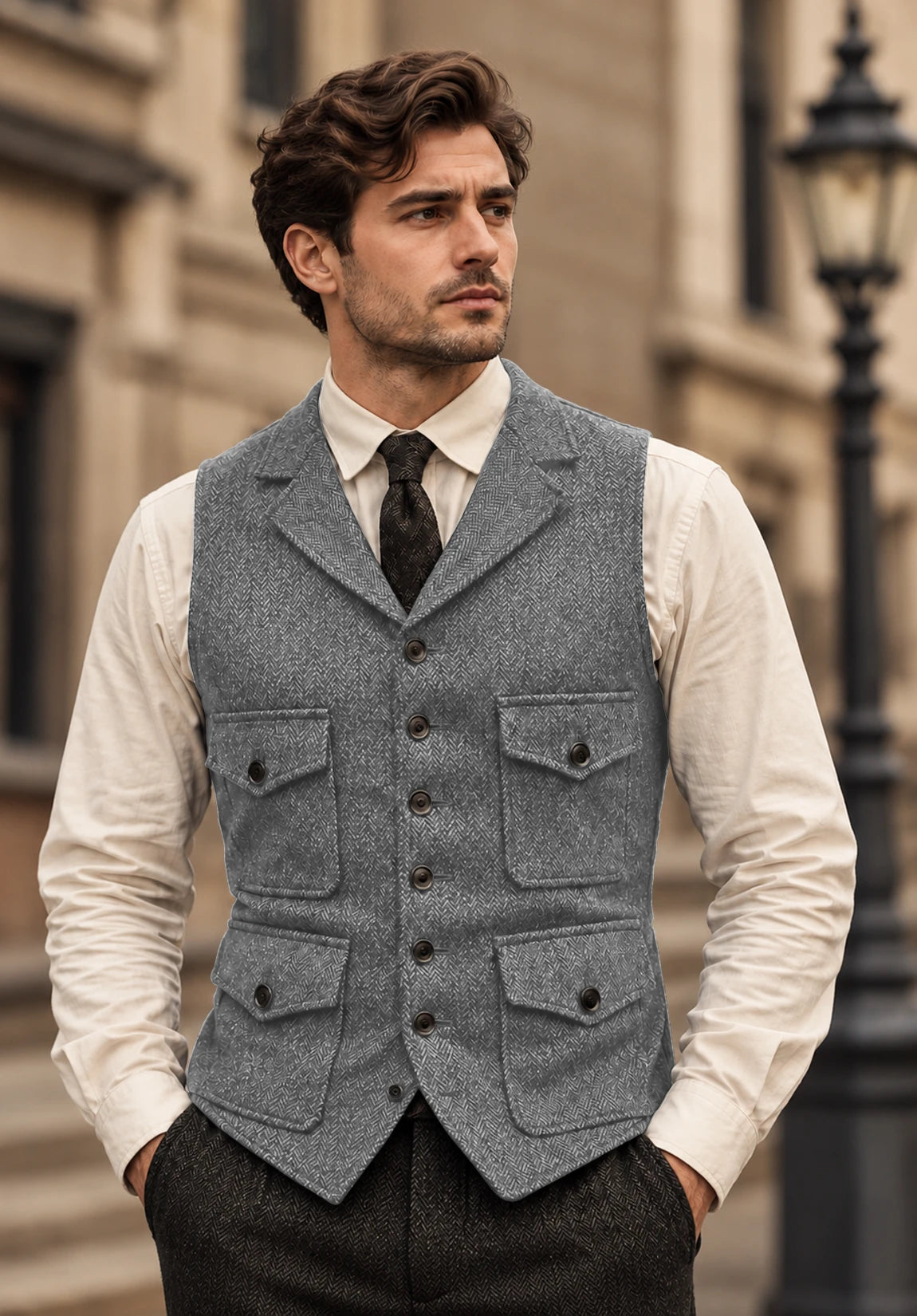 Men's grey vest