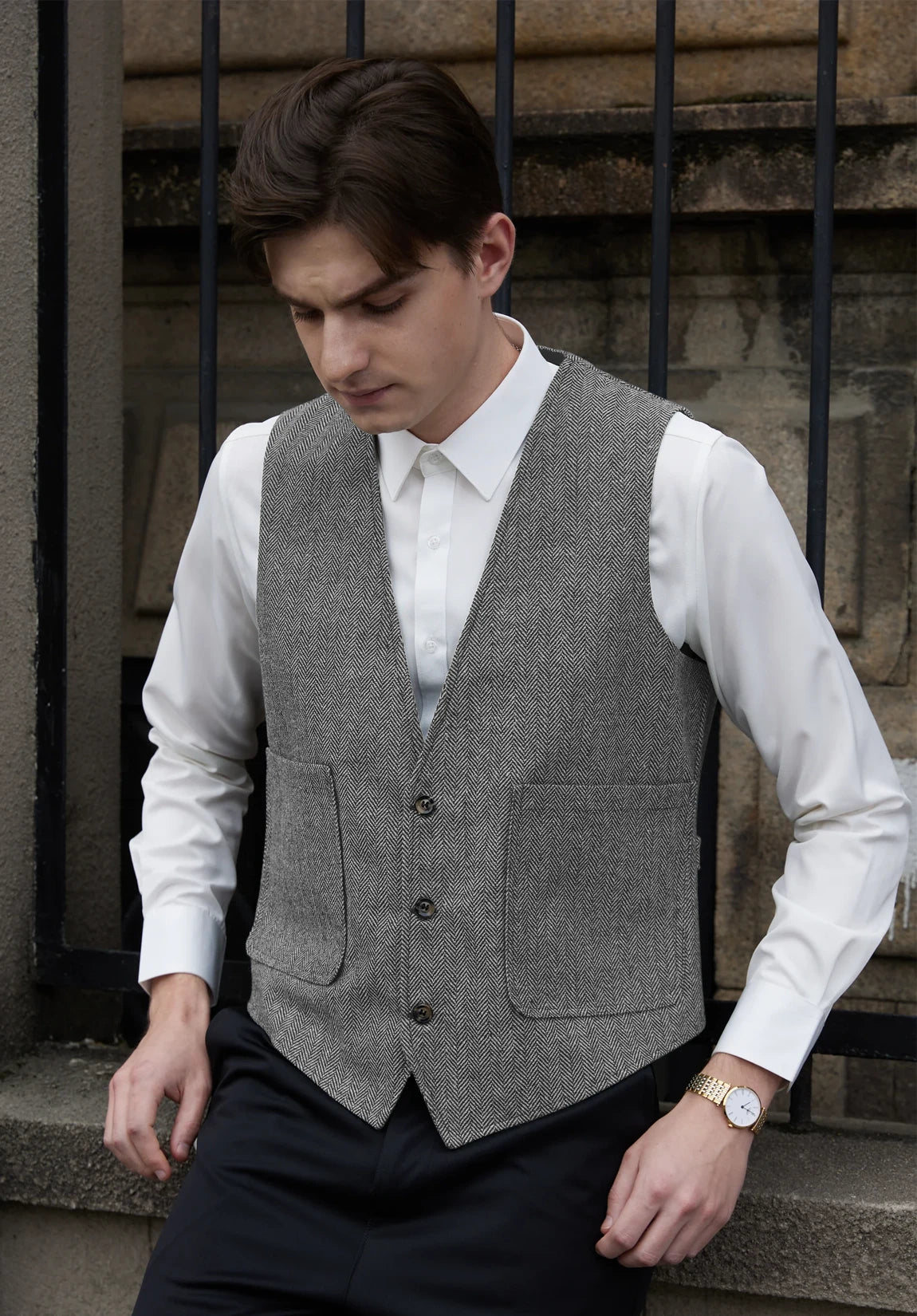 Men's grey vest