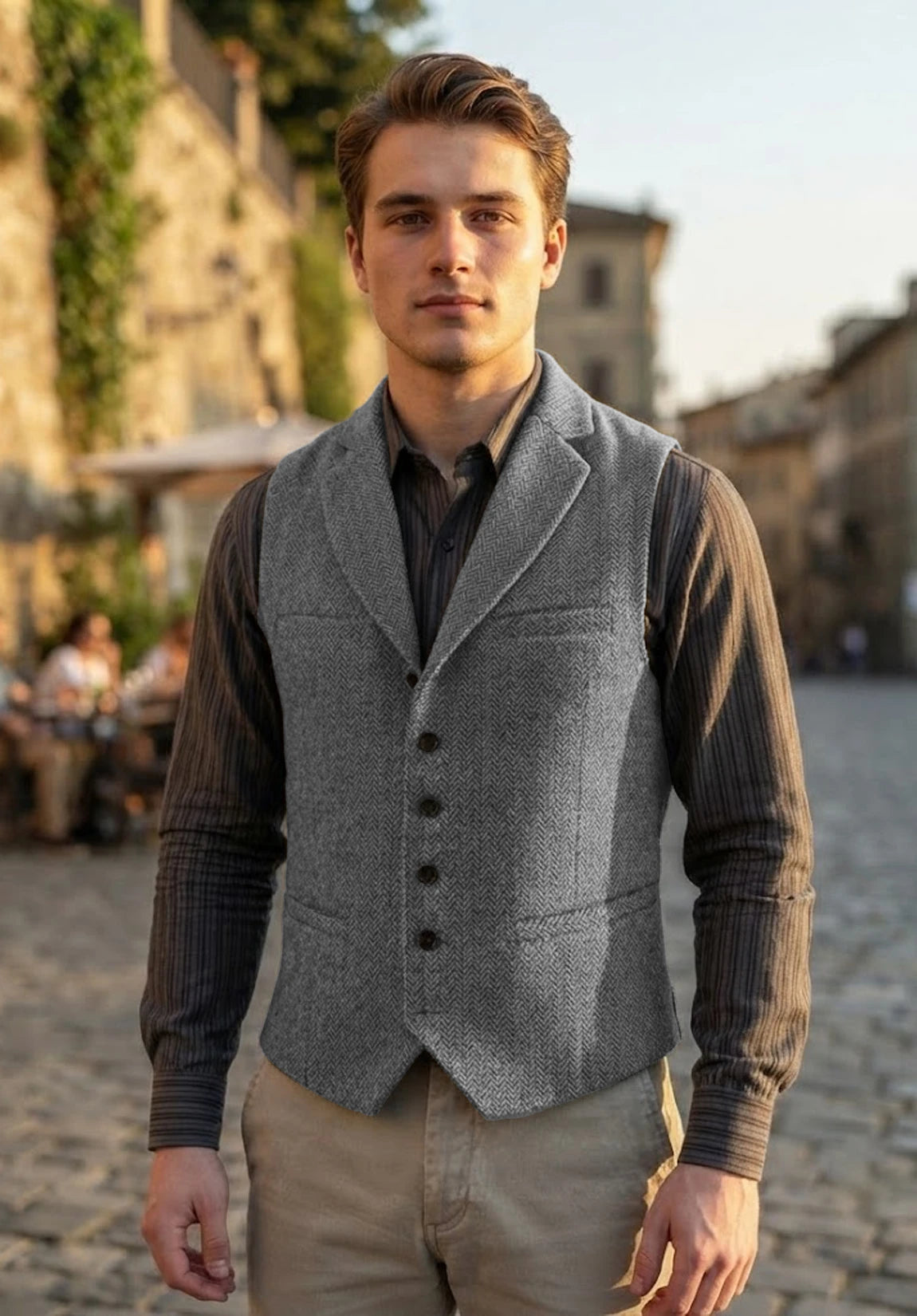 Men's grey vest