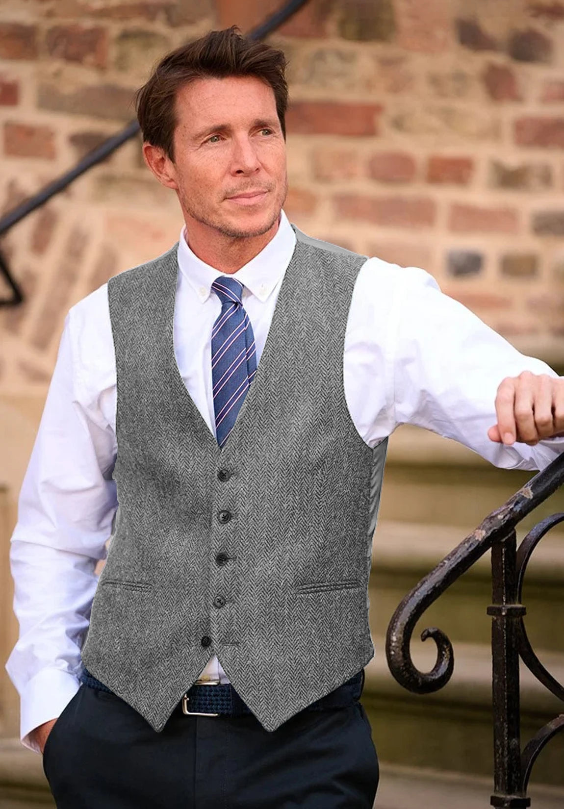 Men's grey vest
