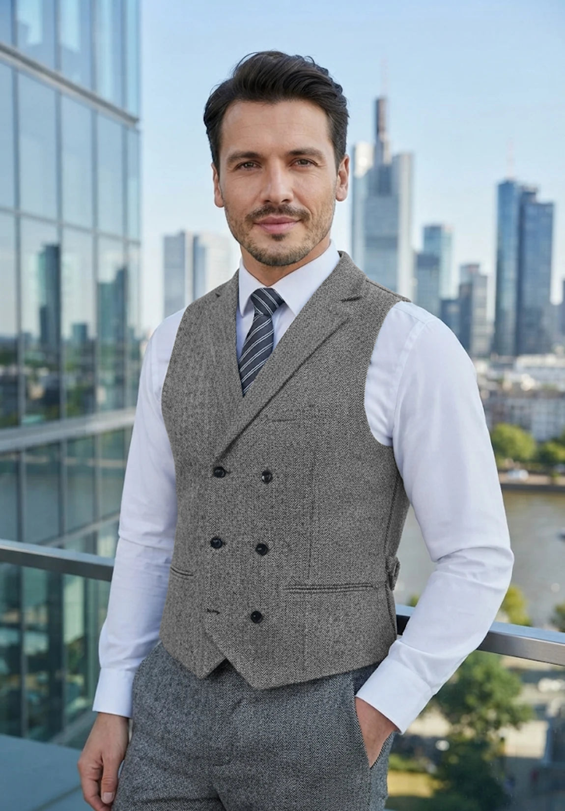 Men's grey vest