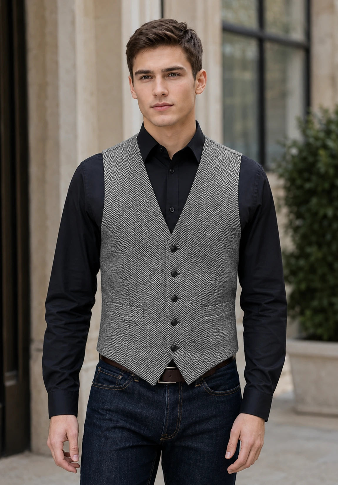 Men's grey vest