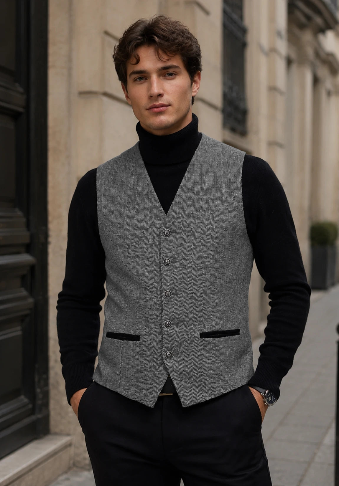 Men's grey vest