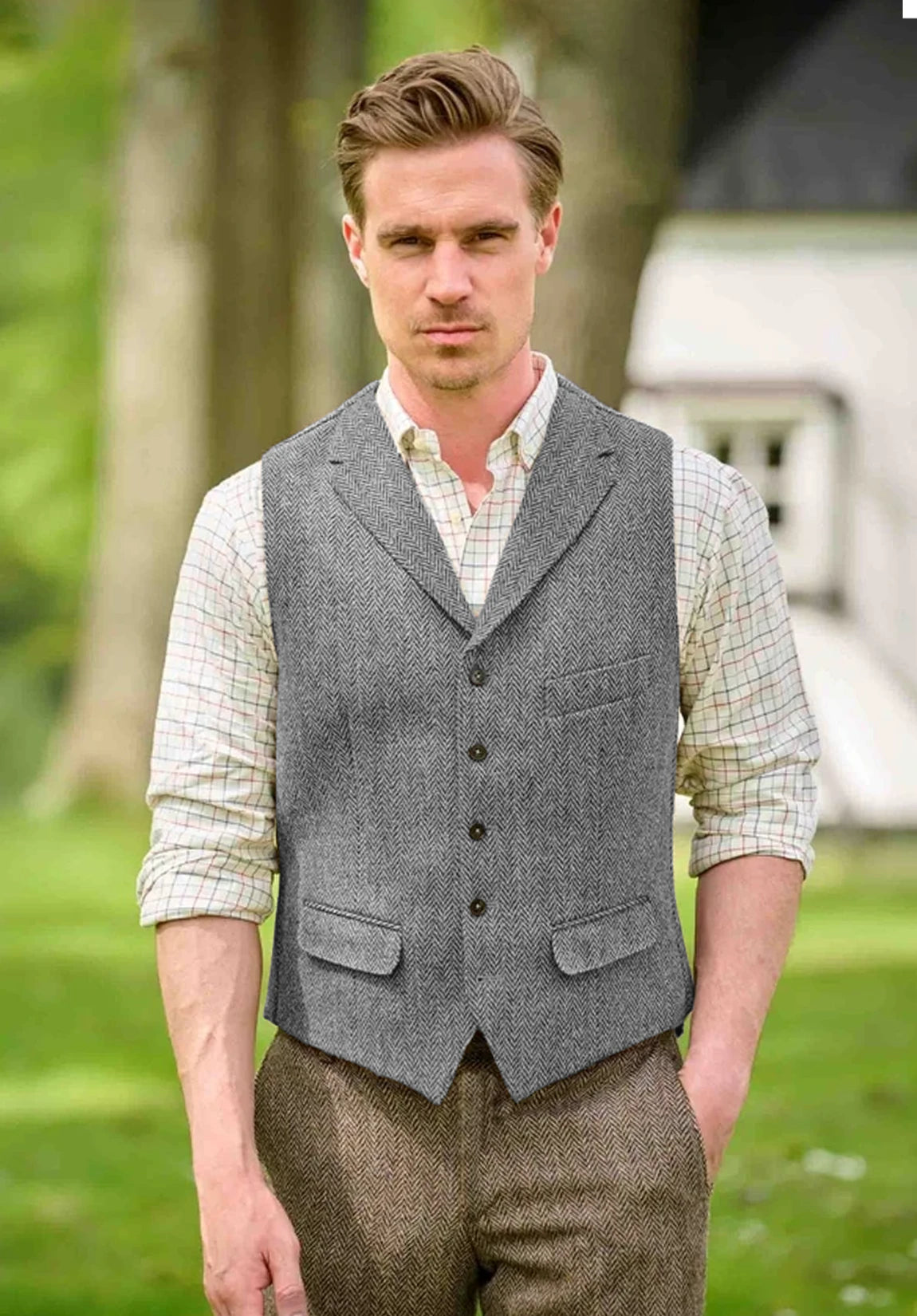 Men's grey vest