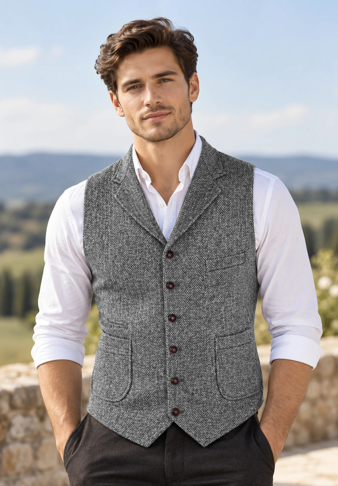 Men's grey vest